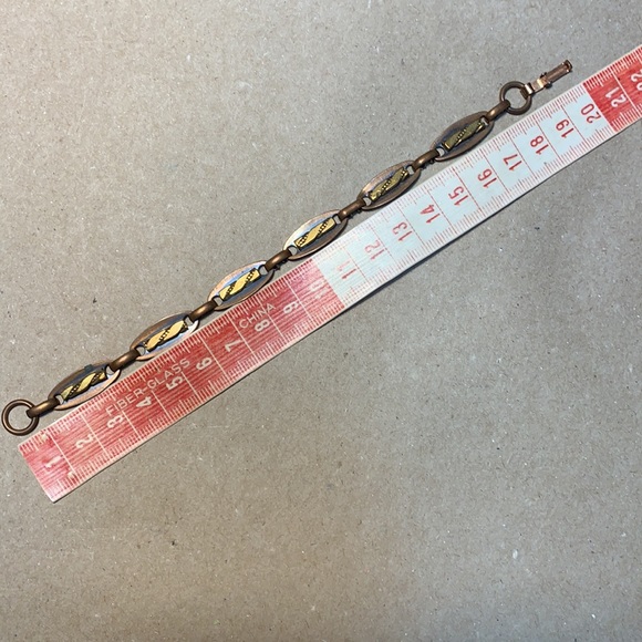 Vintage copper and brass bracelet - Picture 7 of 10